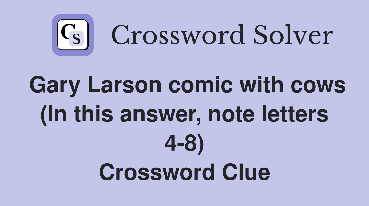 Gary Larson comic with cows (In this answer, note letters 48